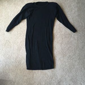 Black dress maxi sweater dress